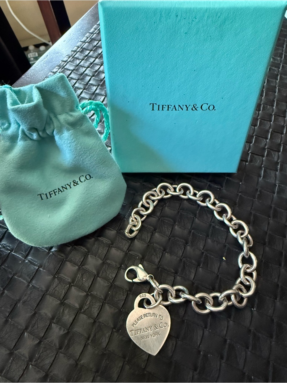 Authentic Return to Tiffany & Co. Heart Tag Bracelet 7.5” Sterling Silver